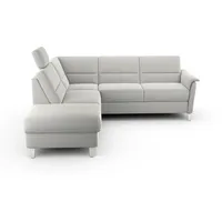 sit&more Ecksofa Palmera L-Form, B: 236 cm, optional Bettfunktion & Bettkasten, Federkern silberfarben