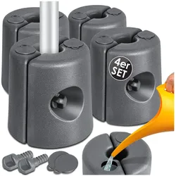 KESSER® Pavillonstandfüße 4er Set Pavillon Standfuß mit Wasser/Sand befüllbar 22 x 22 x 25cm HDPE Gewichte zur Stabilisation für Pavillons Gartenzelte Festzelte Standsicherung Stabil
