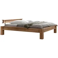 Hasena Balkenbett, Braun, Eiche, Holz, Eiche, massiv, Höhe ca.