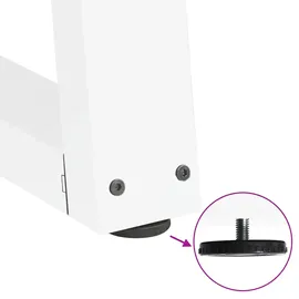 vidaXL Couchtischbeine V-Form 2 Stück Weiß 50x(30-31,3) cm Stahl