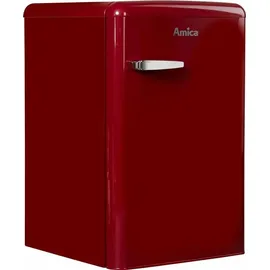 Amica KS 15611 R Retro-Kühlschrank (108 l, 860 mm hoch, Weinrot)