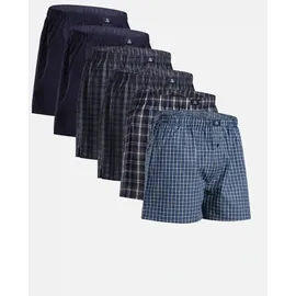Danish Endurance Boxershorts blau/rot M 6er Pack