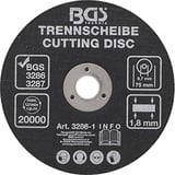 BGS 3286-1 | Trennscheibe | 75 x 1,8 x 9,7 mm | passend für Druckluft-Trennschneider 3286 / 3287