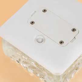 esotec Solar Glas-Pflasterstein Leuchtstein für außen 2er SET wetterfest 102560 - Transparent