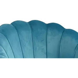 SalesFever Muschelsofa Samt 2-Sitzer Blau