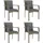 vidaXL Polyrattan Gartenstühle 59 x 53 x 88 cm grau 4 St. inkl. Kissen 319880