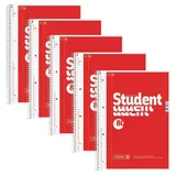 Brunnen Collegeblöcke Student kariert DIN A4 Innenrand, 5 Blöcke