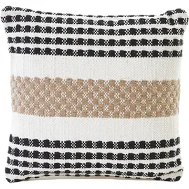 Andiamo Kissen Malena D380 Schwarz-Weiß-Beige 40 cm x 40 cm