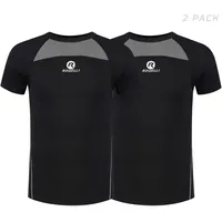 Rogelli Herren Core 2-Pack Unterhemd, schwarz, L