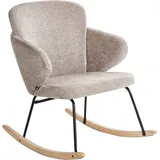 Beliani Schaukelsessel VIKEN Polyester 66 x 87 x 74 cm Taupe