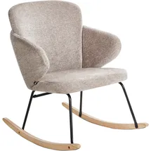 Beliani Schaukelsessel VIKEN Polyester 66 x 87 x 74 cm Taupe