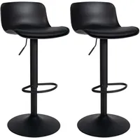 CLP 2er Set Barhocker Almada Kunstleder schwarz