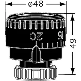 HEIMEIER TA-Multi Voreinstell- und Absperrhandrad stufenlos