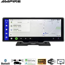 Ampire Smartphone-Monitor 25.4cm (10'') mit Apple CarPlay, Android Auto, Dashcam, Rückfahrkameraeingang