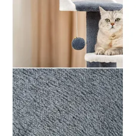 LIONTO Kratzbaum 65 cm grau/weiß