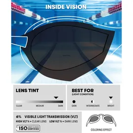 Arena Cobra Edge Swipe Mirror silber-salbeigrün-schwarz Einheitsgröße