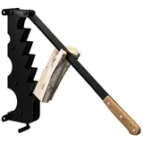Hago HAGO® Spanmesser Holzspalter Brennholzspalter Gusseisen I robuster Kaminholzspalter mit 41cm Klinge I Kraftspalter für höchste Sicherheit & einfache Bedienung