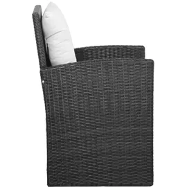 vidaXL Polyrattan Gartenset 5-tlg. schwarz 43972