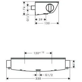 Hansgrohe Ecostat Select Brausethermostat Aufputz Renovation 13111400