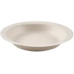 NATURESTAR Einwegschüssel Natural Bagasse, rund, Zuckerrohrschale mit hoher Wasserresistenz, 1 Packung = 50 Stück, weiß, 400 ml