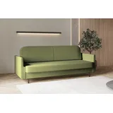 e-meubles Sofa mit Schlaffunktion und Bettkasten, Polstersofa, Sofagarnitur Wohnlandschaft mit Bettfunktion, Couch für Wohnzimmer - Schlafsofa pouch Grün