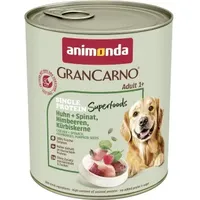 Animonda GranCarno Adult Superfoods Huhn + Spinat, Himbeeren, Kürbiskerne 24 x 800 g