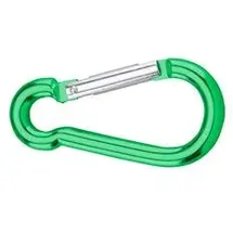 Dörner + Helmer 4815714 Karabinerhaken Aluminium grün eloxiert 60 mm 20 St.