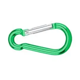 Dörner + Helmer 4815714 Karabinerhaken Aluminium grün eloxiert 60 mm 20 St.