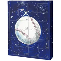 NASSMOSSE Weihnachtsab Adventskalender 2024, 24 Tage Baseball Adventskalender, Unique 2D -Figuren Countdown -Kalender Set Miniatur Baseball -Ornament Spielzeug Jungen, Mädchen