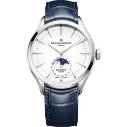 Baume & Mercier Clifton Baumatic 42mm M0A10549 - Warmes Weiß mit Porzellan-Finish,blau - 42mm