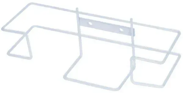 Handschuhspender Ampri für Einmalhandschuhe weiß als Drahtgestell, weiß beschichtet
