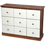 moebel-direkt-online Kommode Ella II 80 x 25 x 60 cm Nussbaum / Cremeweiß