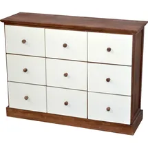 moebel-direkt-online Kommode Ella II 80 x 25 x 60 cm Nussbaum / Cremeweiß