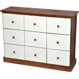 moebel-direkt-online Kommode Ella II 80 x 25 x 60 cm Nussbaum / Cremeweiß