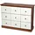 moebel-direkt-online Kommode Ella II 80 x 25 x 60 cm Nussbaum / Cremeweiß