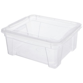 Mondex ROLLER Aufbewahrungsbox - mit Deckel - transparent - 1,9 Liter (21 x 17,5 x 9,5cm)