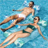 Pool Luftmatratze XL 4 in 1 Wasserhängematte Schwimmmatte Wasserspielzeug