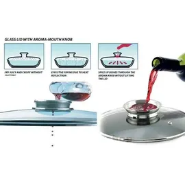 OEM Marmorierter Kochtopf 22 cm rund