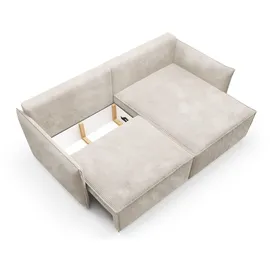 Fun Möbel Eckcouch Stoff 2-Sitzer Blau