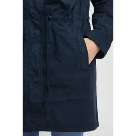 Fransa FRHARLOW Damen Übergangsmantel Parka Lange Jacke Kapuze mit hochabschließendem Kragen seitliche Eingrifftaschen aus 100% Baumwolle, - S