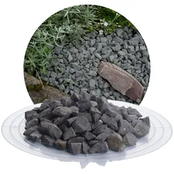 Basalt Ziersplitt anthrazit 11-22 mm - 25 kg Sack