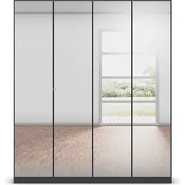 Rauch Reflect, mit Spiegelfront, inkl. praktischer Inneneinteilung grau metallic, Schwarz, 181x210x54cm