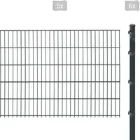 Arvotec Doppelstabmattenzaun »ESSENTIAL 103 zum Einbetonieren«, Zaunhöhe 103 cm, Zaunlänge 2 - 60 m 57872303-0 anthrazit H/L: 103 cm x 10 m