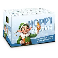 itenga Adventskalender für Bierkasten Stülper - Hoppy Holidays Wichtel - Bier Adventskalender