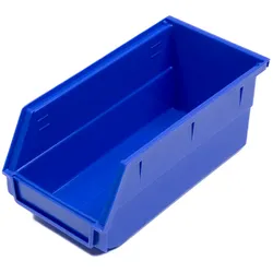 FEISTOS Werkstatteinrichtung | Sichtlagerkasten | Zubehör für FEISTOS Werkzeugschrank | Blau | 27x14x12,5 cm