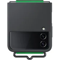 Samsung Galaxy Z Flip4), Silicone Cover with Ring Schwarz