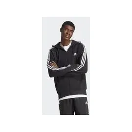 Adidas Essentials French Terry 3-Streifen Kapuzenjacke Black / White XS