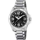 Festina Herren Uhr Analog aus Edelstahl 316L Silber - Quarzwerk - Mineralglas mit hoher Widerstandsfähigkeit - Wasserdicht bis 5 ATM F20434/1 Special Prices