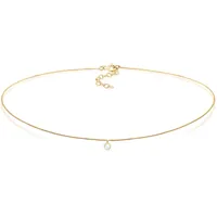 Elli Choker Basic Geo mit Mondstein 925 Sterling Silber Vergoldet / Gold