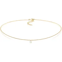 Elli Choker Basic Geo mit Mondstein 925 Sterling Silber Vergoldet / Gold